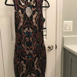 Guess Black patterned dress